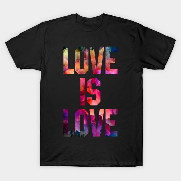 Love is Love LGBT Color Splash T-Shirt by MilotheCorgi